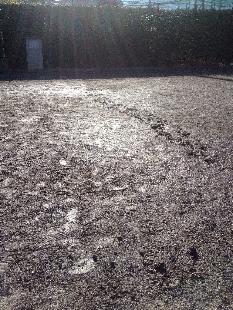 グランドが泥々